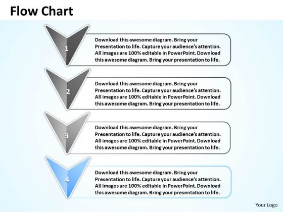 Ppt Stage 4 Continuous Flow Arrow Swim Lane Diagram PowerPoint Template Templates