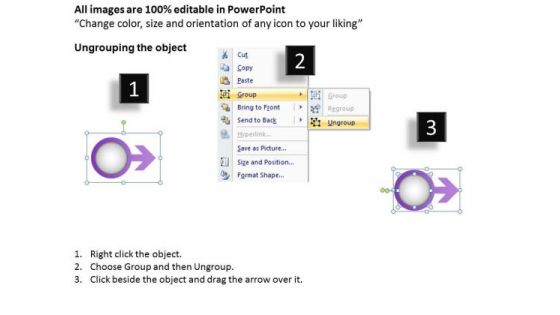 Ppt Techno PowerPoint Templates Arrow And Circular Action 4 Phase Diagram