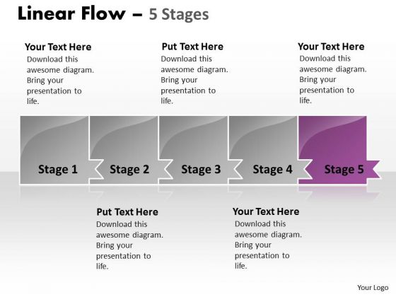 Ppt Template Marketing Route Horizontal PowerPoint Slide Numbers 6 Graphic