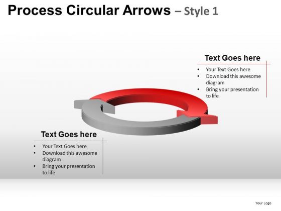 Ppt Templates 2 Stage Circular Arrows Cycle Diagram PowerPoint Slides