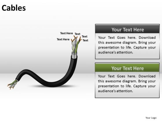 Ppt Templates Electric Cable Wires Graphics PowerPoint Slides