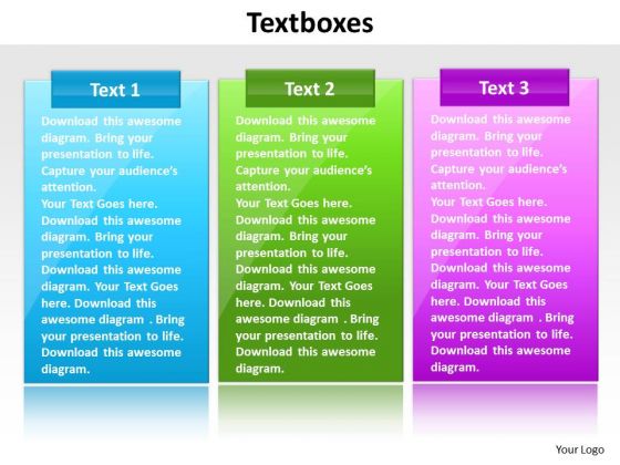 Ppt Text Link Boxes PowerPoint 2007 Templates