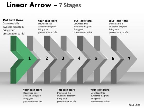 Ppt Theme 3d Arrow Representing Consecutive Steps Operations Management PowerPoint 2 Graphic