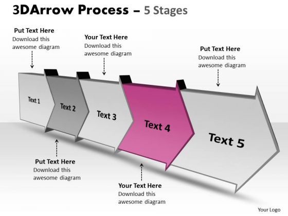 Ppt Theme Five Stages Planning Activity Diagram PowerPoint Free 5 Graphic