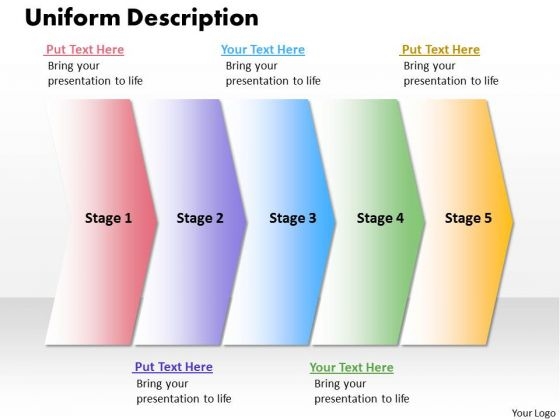 Ppt Uniform Description Of 5 Steps Working With Slide Numbers PowerPoint Templates