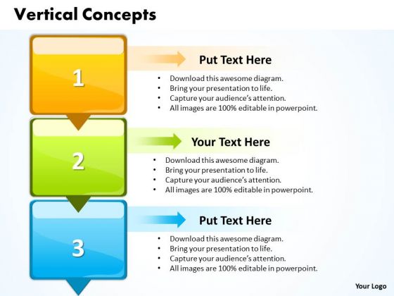 Ppt Vertical Steps 3 PowerPoint Templates