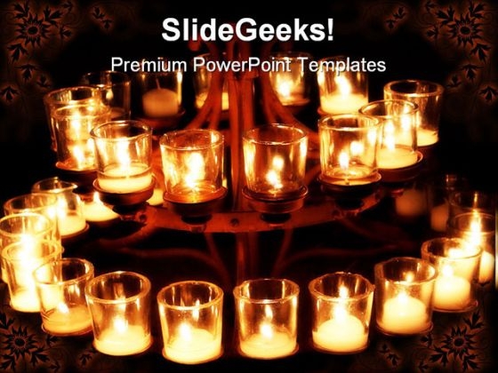Prayer Candles Religion PowerPoint Backgrounds And Templates 1210