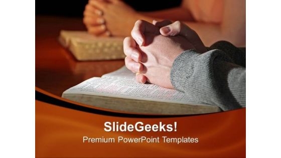 Praying Hands Church PowerPoint Templates And PowerPoint Themes 0712