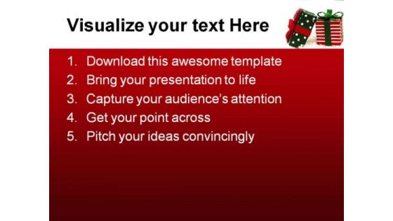 Presents Christmas PowerPoint Template 0610