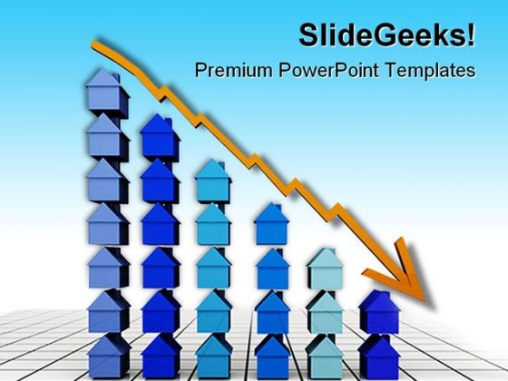 Prices Fall Real Estate PowerPoint Templates And PowerPoint Backgrounds 0811