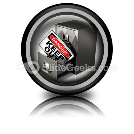 Private Database Security PowerPoint Icon Cc