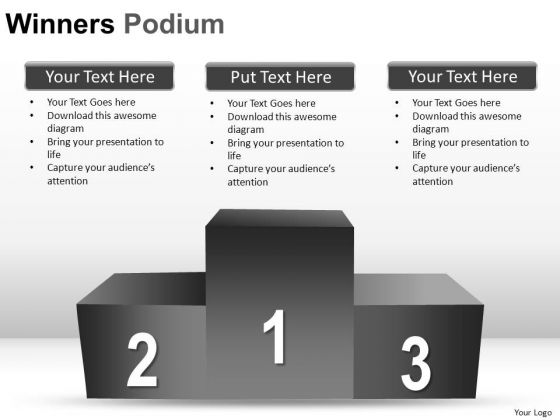 Prizes Winners Podium PowerPoint Slides And Ppt Diagram Templates