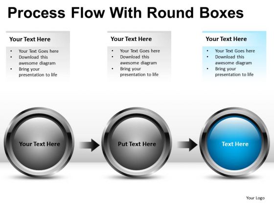 Process Diagram Chart In PowerPoint With 3 Stages