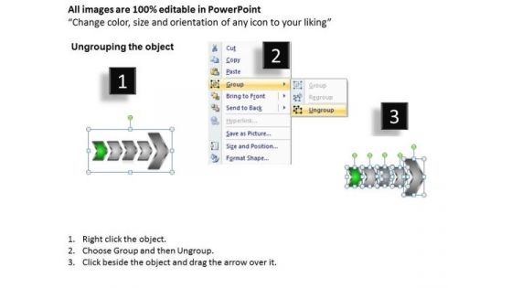 Process Ppt Theme Following Media Representation Theory PowerPoint Of 4 Arrows Design