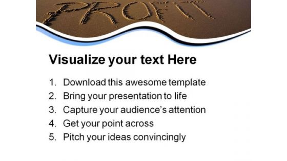 Profit Over Beach PowerPoint Themes And PowerPoint Slides 0811