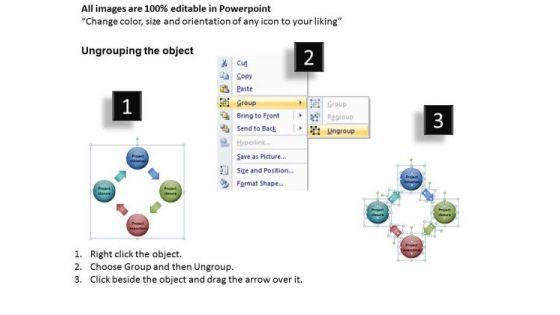 Project Management Process Circle Chart PowerPoint Templates