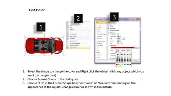 Prototype Red Beetle Car PowerPoint Slides And Ppt Diagram Templates