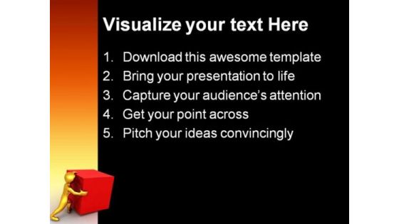Pulling Box Business PowerPoint Backgrounds And Templates 0111