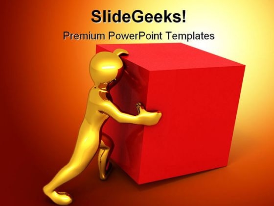 Pulling Box Business PowerPoint Backgrounds And Templates 0111