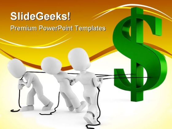 Pulling The Dollar Finance PowerPoint Templates And PowerPoint Backgrounds 0311