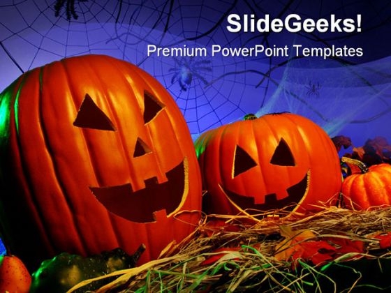 Pumkin Nature PowerPoint Template 0910