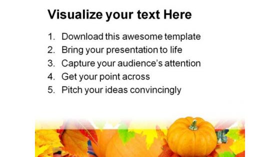 Pumpkins Daisies And Fall Nature PowerPoint Themes And PowerPoint Slides 0411