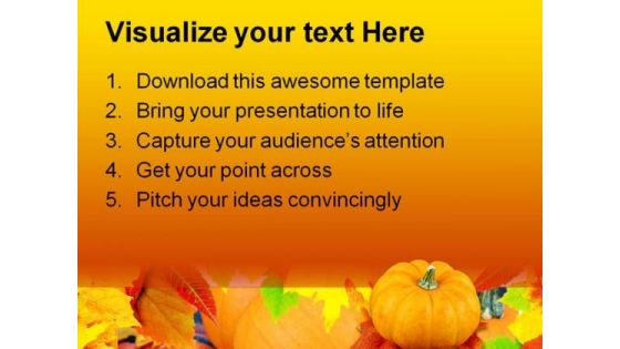 Pumpkins Daisies And Fall Nature PowerPoint Themes And PowerPoint Slides 0411