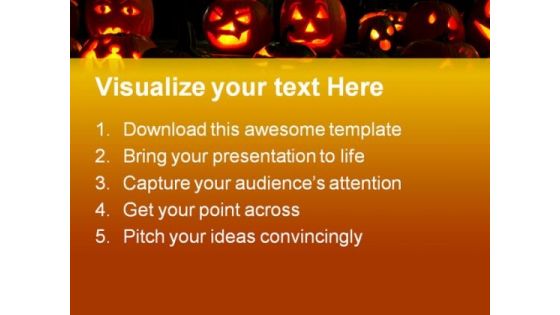 Pumpkins Halloween Festival PowerPoint Templates And PowerPoint Backgrounds 0411