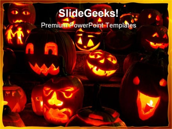 Pumpkins Halloween Festival PowerPoint Templates And PowerPoint Backgrounds 0411