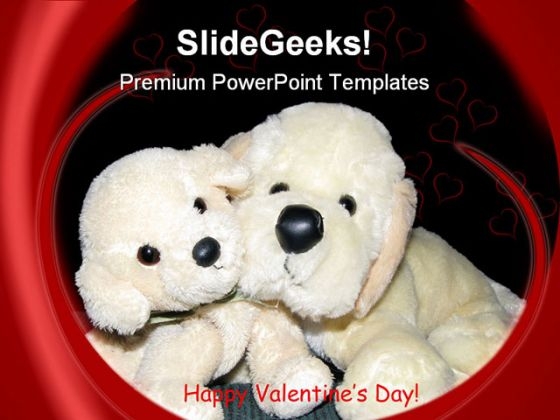 Puppy Love Animals PowerPoint Templates And PowerPoint Backgrounds 0411