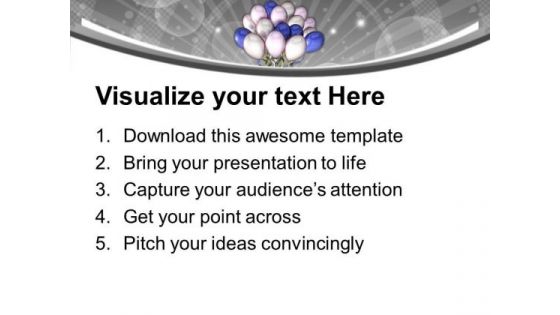 Purple And Silver Ballons Party Background PowerPoint Templates Ppt Backgrounds For Slides 0113