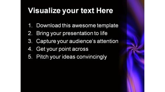 Purple Orange Flower Beauty PowerPoint Template 0910