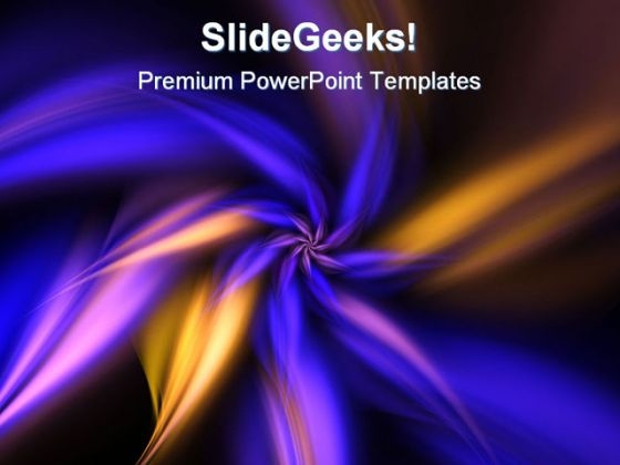 Purple Orange Flower Beauty PowerPoint Template 0910