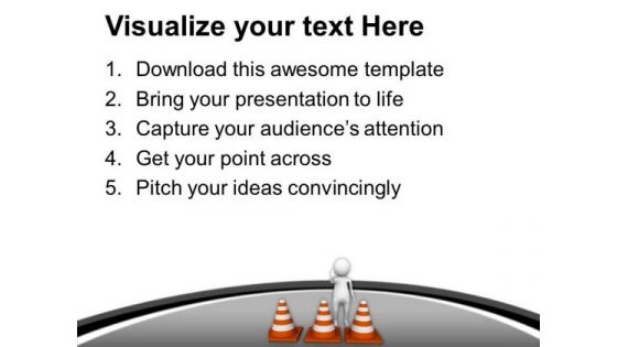 Put Right Safety Tracks For Traffic Diversion PowerPoint Templates Ppt Backgrounds For Slides 0713