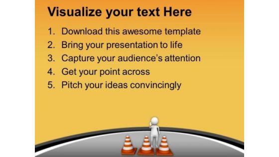 Put Right Safety Tracks For Traffic Diversion PowerPoint Templates Ppt Backgrounds For Slides 0713