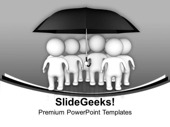 Put Your Team Under One Roof PowerPoint Templates Ppt Backgrounds For Slides 0713