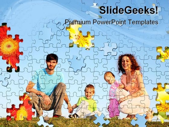 Puzzle Collage Family PowerPoint Templates And PowerPoint Backgrounds 0511