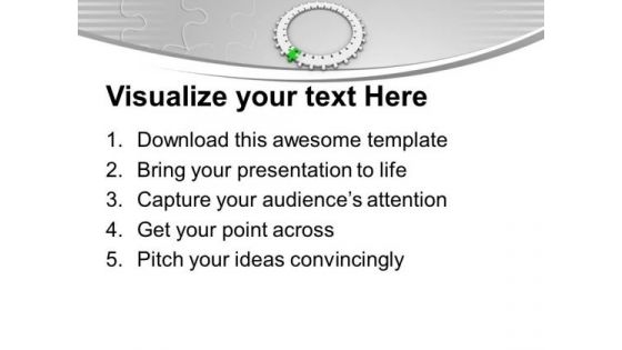 Puzzle Jigsaw Making Ring Teamwork PowerPoint Templates Ppt Backgrounds For Slides 0213