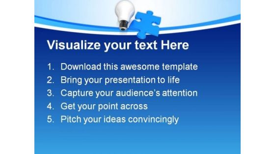 Puzzle Lamp Business PowerPoint Templates And PowerPoint Themes 0812