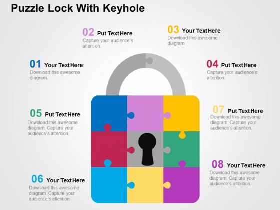 Puzzle Lock With Keyhole PowerPoint Templates