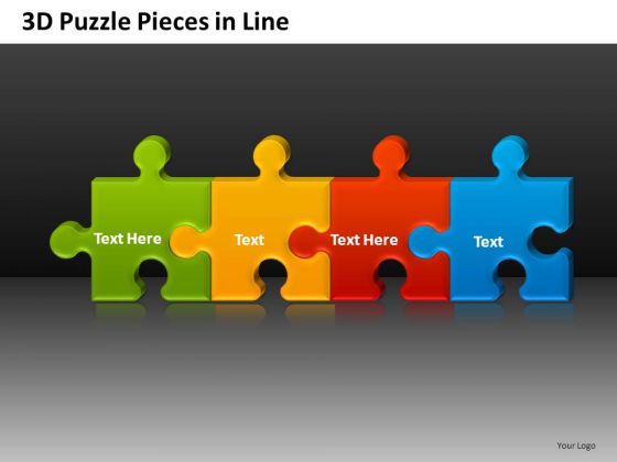 Puzzle Pieces Process Flow Chart PowerPoint Templates