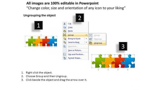 Puzzle Pieces Process Flow Chart PowerPoint Templates