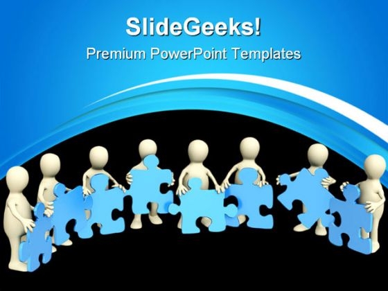 Puzzle Team People PowerPoint Templates And PowerPoint Backgrounds 0511