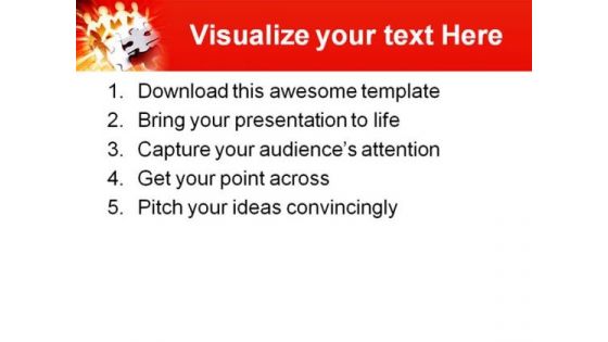 Puzzle Team Teamwork Business PowerPoint Templates And PowerPoint Backgrounds 0411