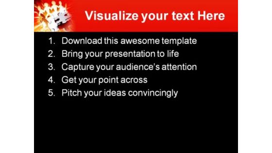 Puzzle Team Teamwork Business PowerPoint Templates And PowerPoint Backgrounds 0411