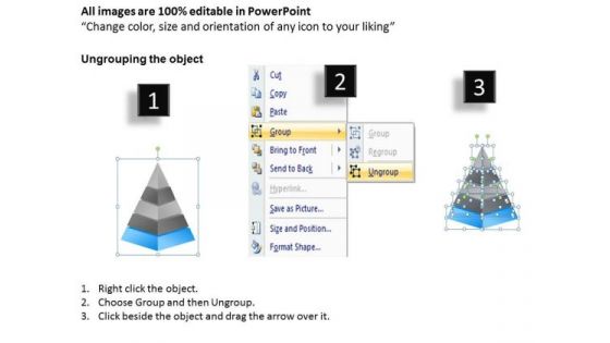 Pyramid 5 Staged Dependent Process Finance Ppt Business Plan Sample Template PowerPoint Slides