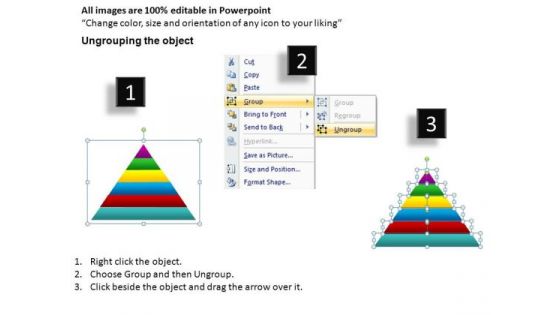 Pyramid Diagram PowerPoint Slides With 6 Layers Maslows Ppt