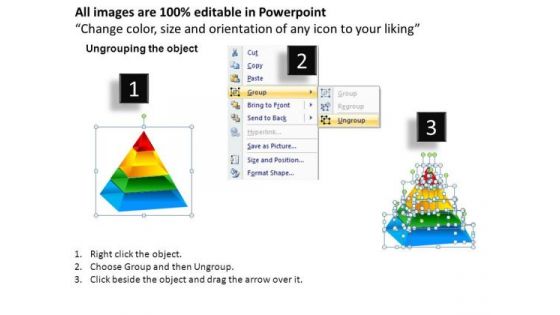 Pyramid Process Diagram PowerPoint Slide