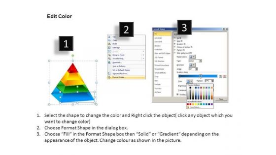 Pyramid Process Diagram PowerPoint Slide