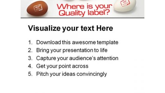 Quality Label Business PowerPoint Backgrounds And Templates 0111